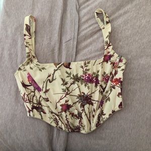 Urban Outfitters Floral Corset — S